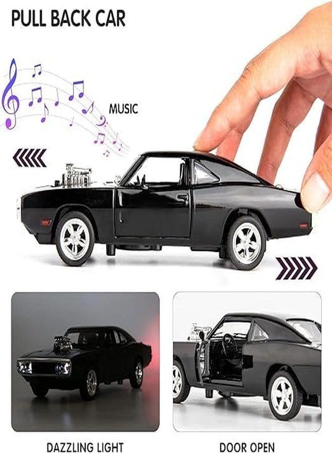 Samtop 1:24 Scale Fast & Furious 7 Diecast Metal Pull-Back Car, Features Openable Doors, Light and Music, Gift for Kids for Kids - Image 3